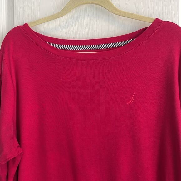 Nautica Hot Pink 3/4 Sleeve  Top - 2XL - Picture 1 of 5
